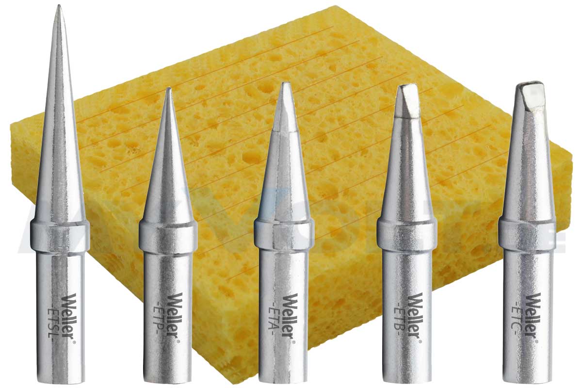 Weller ET Lötspitzen-Set 5-teilig inklusive Reinigungsschwamm für WE1010