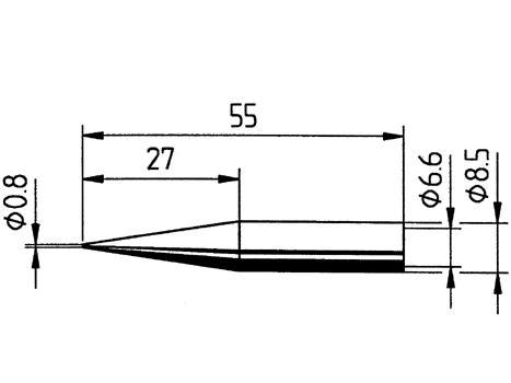 Lötspitze ERSA 0842SD 0,8mm bleistiftspitz / verlängert