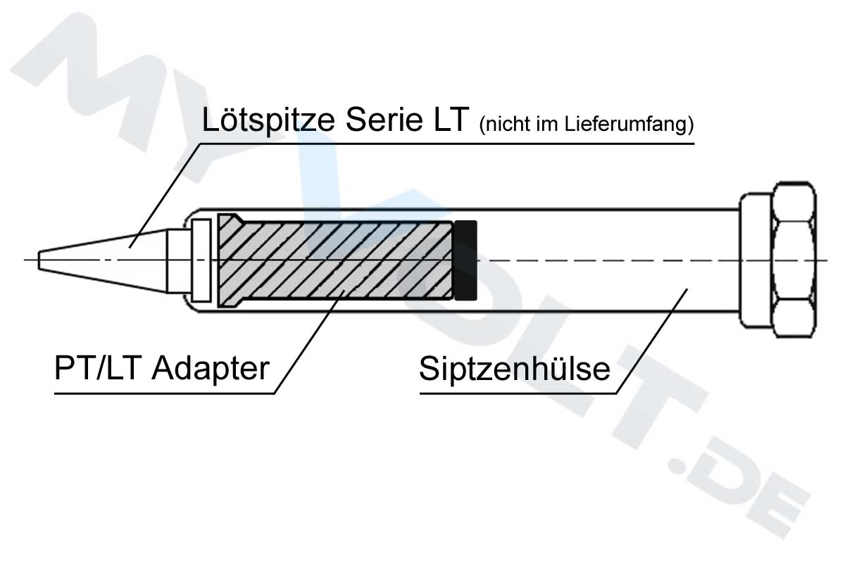 Lötspitzen-Adapter-Set Weller PT-7 / LT (370°C)