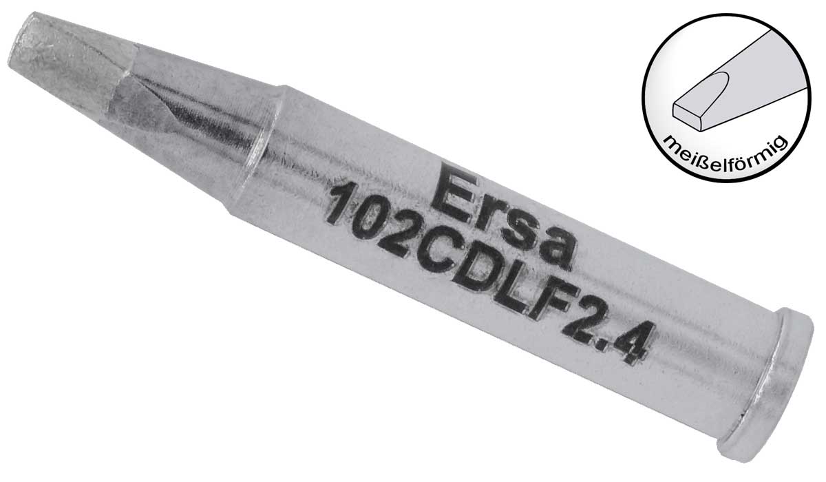 Lötspitze ERSA 102CDLF24 2,4mm meißelförmig Lötspitze ERSA 102CDLF24 2,4mm meißelförmig