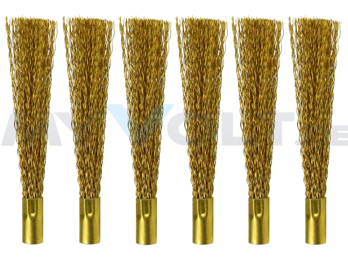 Messingdrahtpinsel für Glasfaserstift / Glasradierer 6-Stück Messingdrahtpinsel für Glasfaserstift / Glasradierer 6-Stück