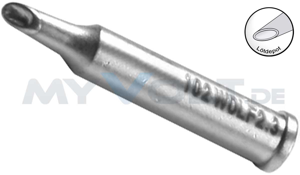 Lötspitze ERSA 102WDLF23 Ø 2,3mm mit Hohlkehle ( Lotdepot ) Lötspitze ERSA 102WDLF23 Ø 2,3mm mit Hohlkehle ( Lotdepot )
