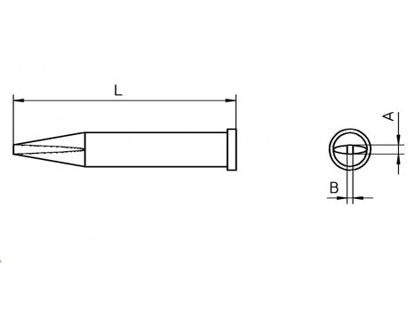 Lötspitze Weller XT-AL 1,6x 1,0mm meißelförmig / lang XTAL