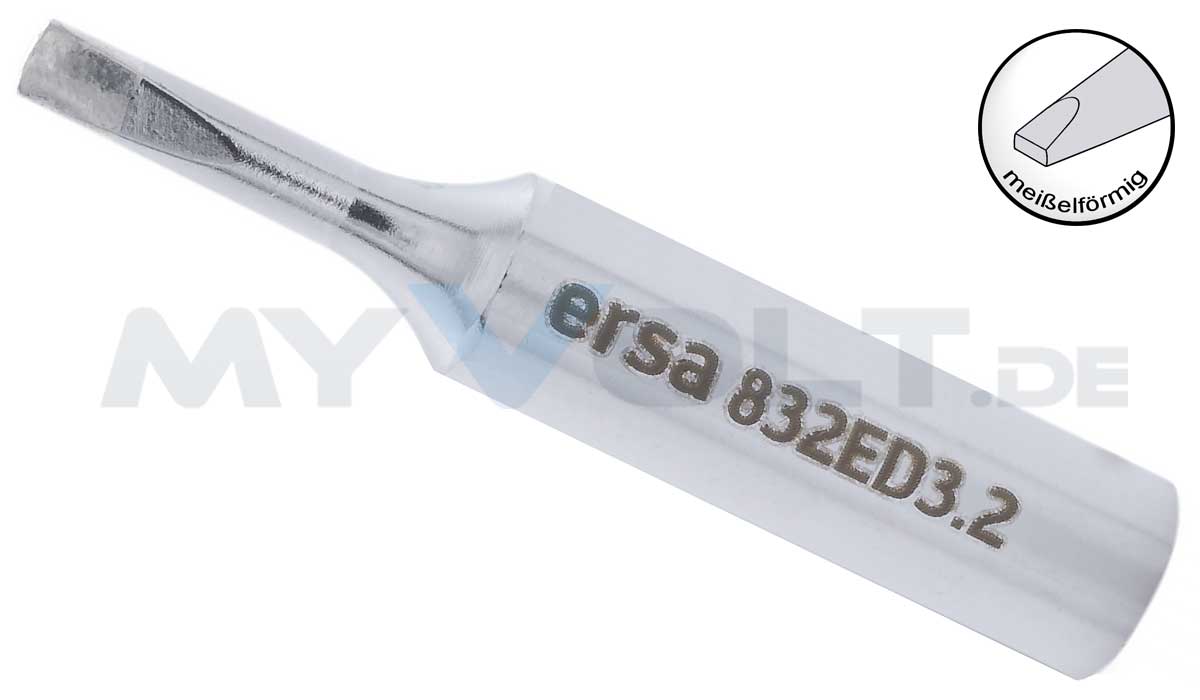 Lötspitze ERSA 0832ED 3,2mm meißelförmig Lötspitze ERSA 0832ED 3,2mm meißelförmig