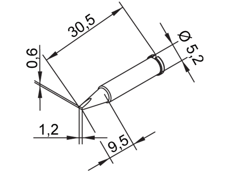 Lötspitze ERSA 102CDLF12 1,2mm meißelförmig