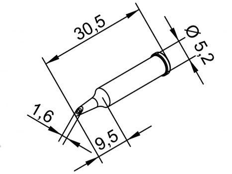 Lötspitze ERSA 102WDLF16 Ø 1,6mm mit Hohlkehle ( Lotdepot )