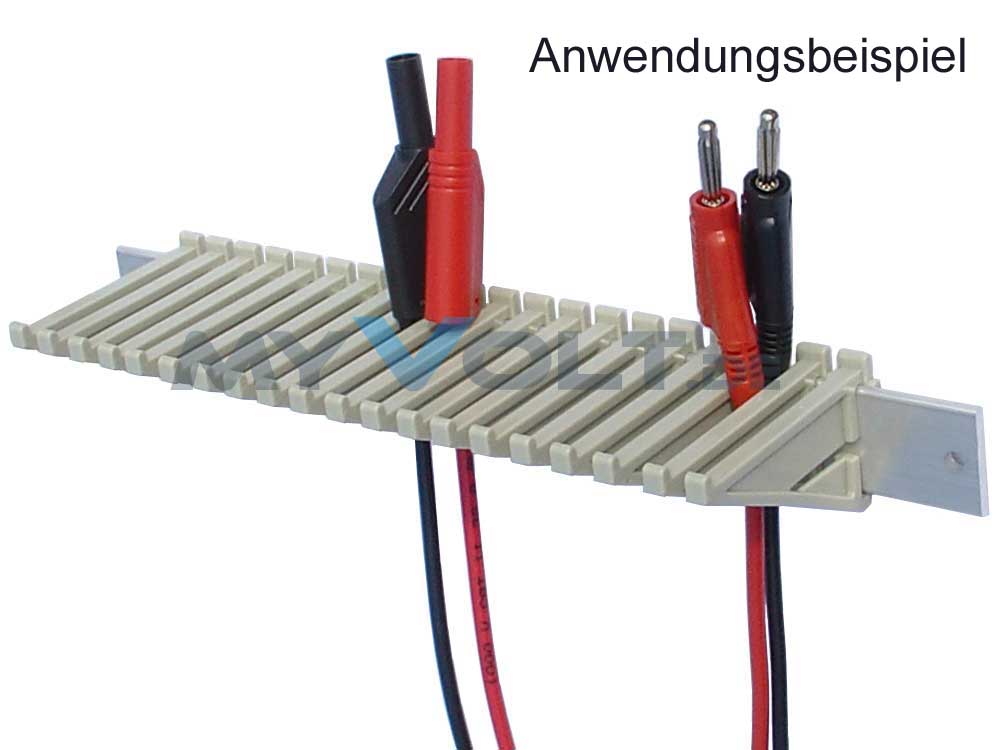 Halter für 4mm Messleitungen (für ca. 40 Messleitungen) Messleitungshalter