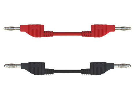 Messleitung 50 cm mit 4mm Bananenstecker und Buchse Messleitung 50 cm mit 4mm Bananenstecker und Buchse