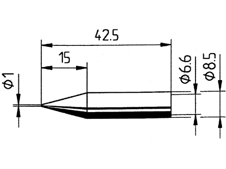 Lötspitze ERSA 0842BD 1,0mm bleistiftspitz