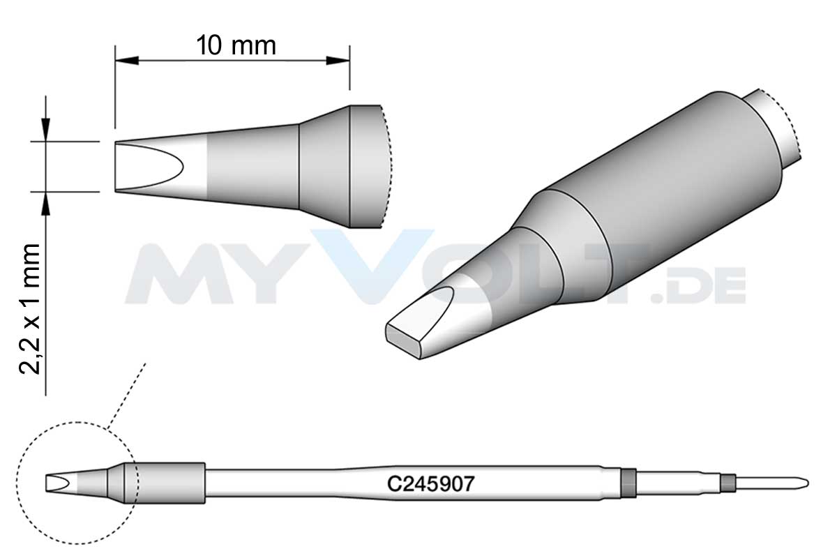 C245-907 JBC Lötspitze / Lötkartusche C245-907 JBC Lötspitze / Lötkartusche