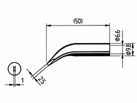 Lötspitze ERSA 0832WD 2,5mm meißelförmig / abgewinkelt