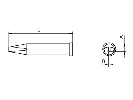 Lötspitze Weller XT-B 2,4x 0,8mm meißelförmig XTB