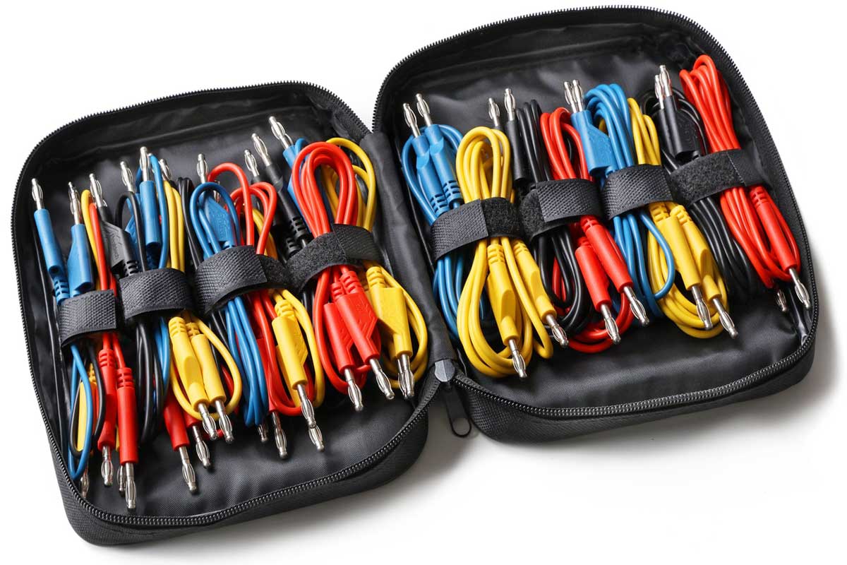 24-teiliges Messleitungen Set PeakTech P-8202 / Laborkabel mit 4mm Bananenstecker 24-teiliges Messleitungen Set PeakTech P-8202 / Laborkabel mit 4mm Bananenstecker