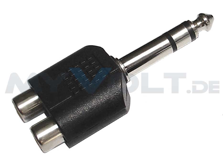 Klinke 6,3mm Stereo auf 2x Cinch Klinke 6,3mm Stereo auf 2x Cinch