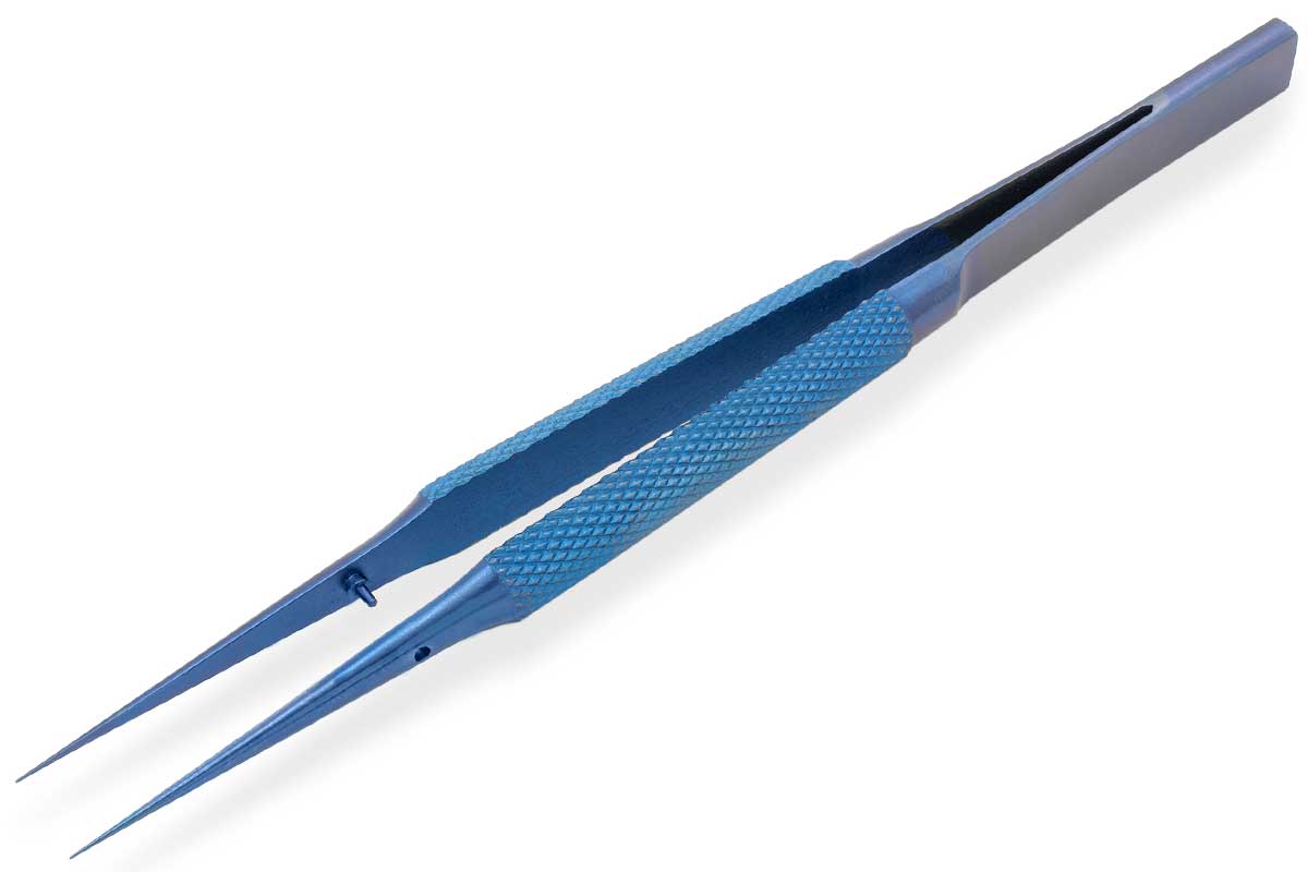 Präzisions-Pinzette aus einer Titanlegierung - gerade / ultrafeine 0,15mm Spitze