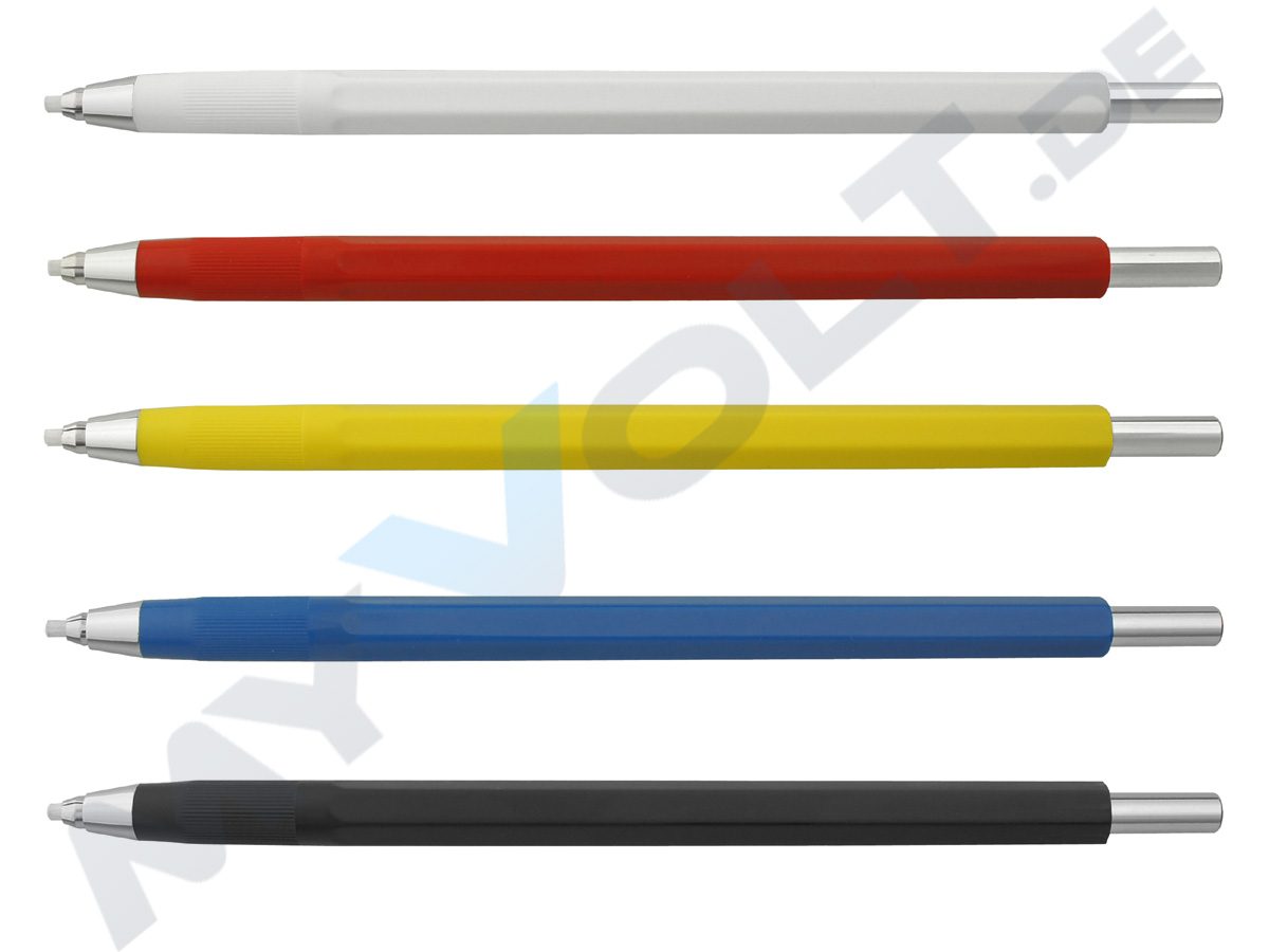 Set 1x Glasfaserradierer 2 mm rot 12 Glasfaser-Ersatzpinsel Polierstift 