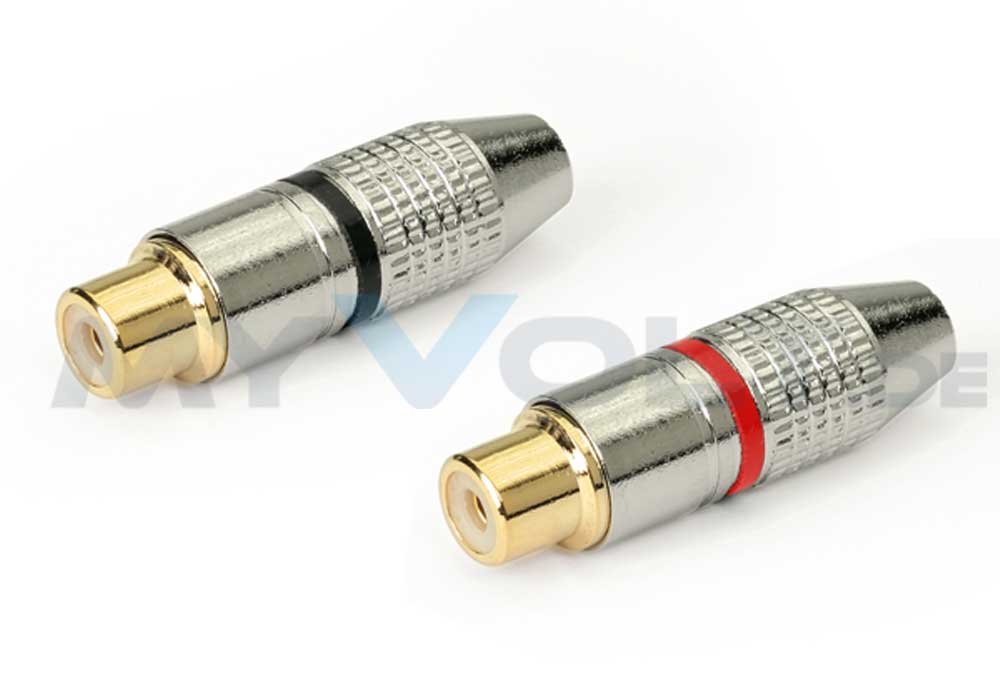 Cinch-Buchse ALU vergoldet Cinch-Buchse ALU vergoldet