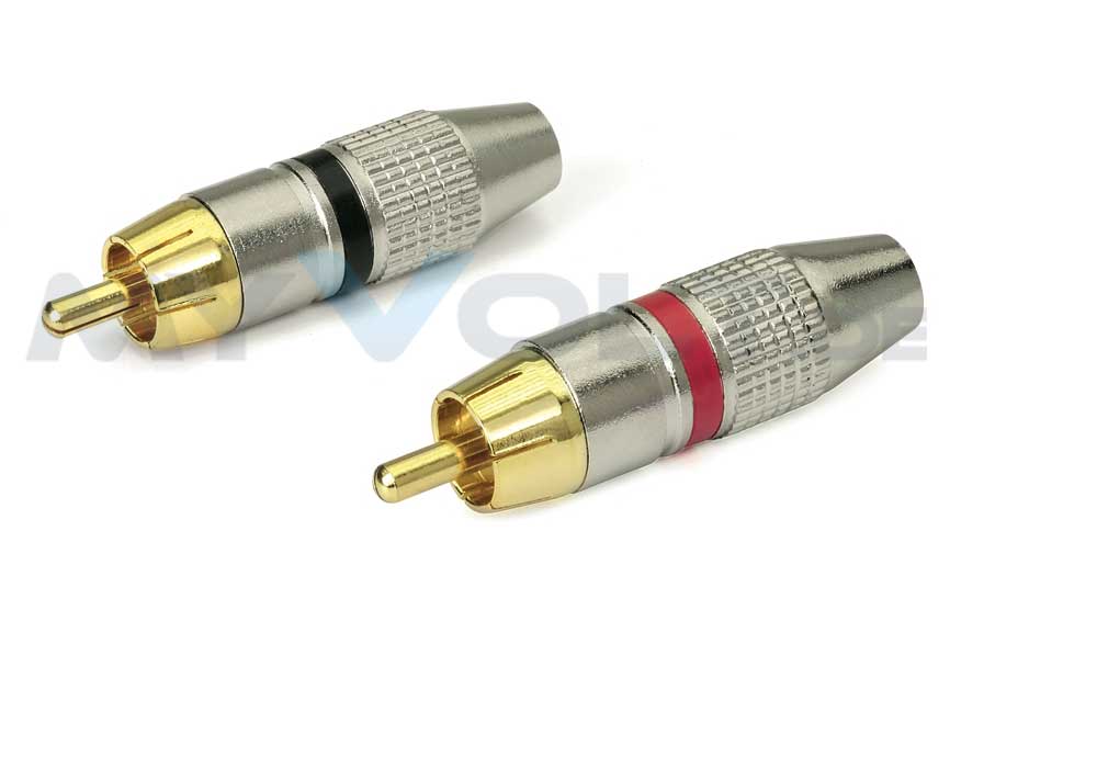 Cinch-Stecker ALU vergoldet Cinch-Stecker ALU vergoldet