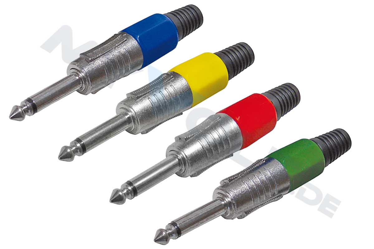 Klinkenstecker 6,3mm Mono (farbig) Klinkenstecker 6,3mm Mono (farbig)