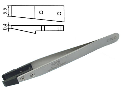 Pinzette ESD-sicher gerade 5,0mm (flach) Pinzette ESD-sicher gerade 5,0mm (flach)