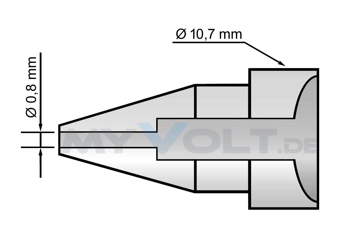 Lötspitze / Entlötspitze 0,8mm für ZD-915 - ZD-917