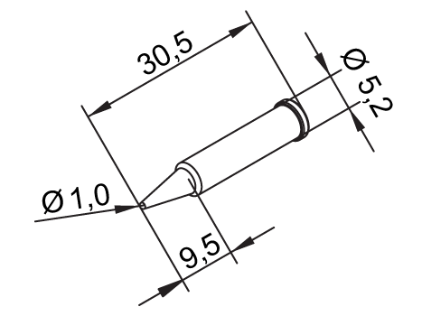 Lötspitze ERSA 102PDLF10 Ø 1,0mm bleistiftspitz