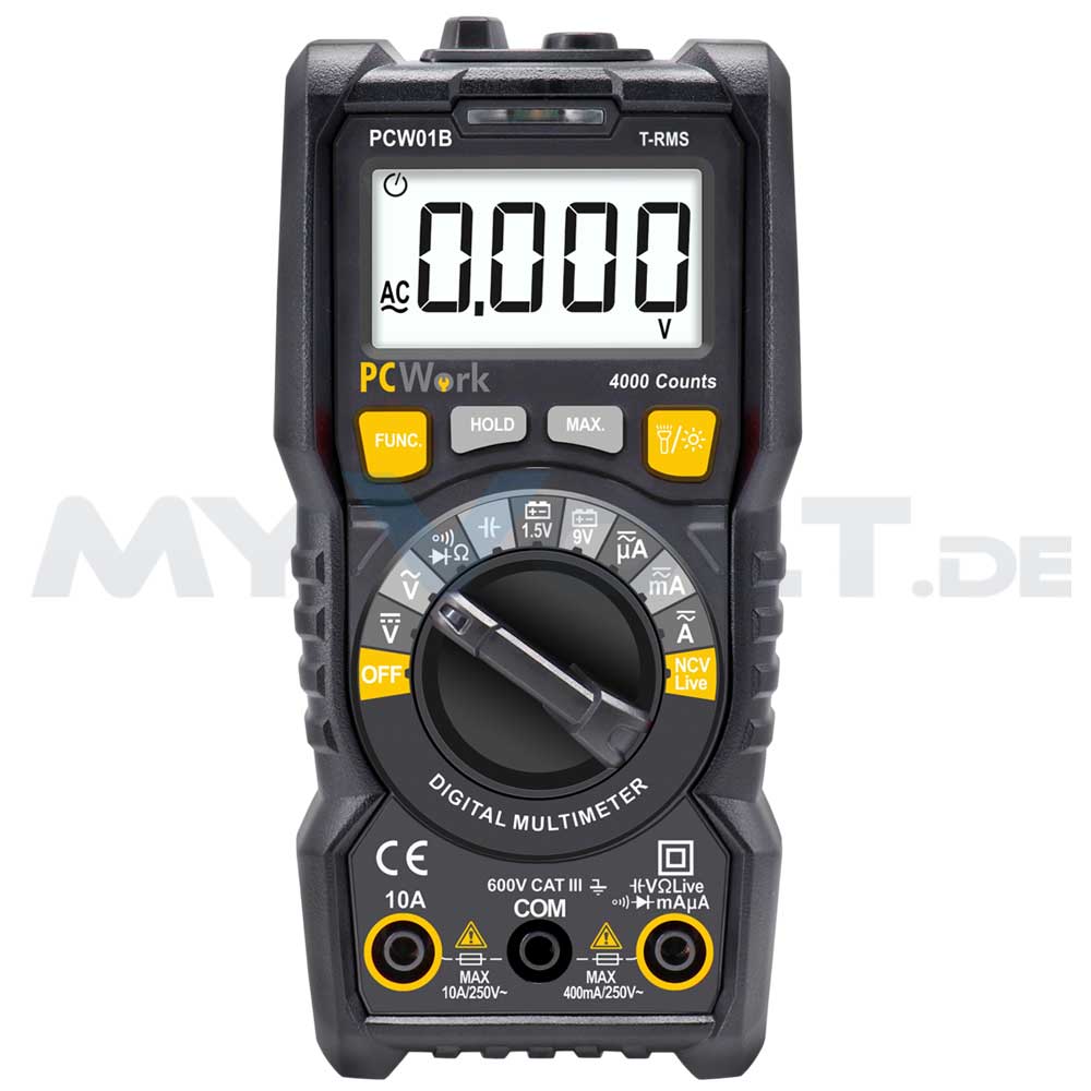 Multimeter PCW01B PCWork Frontansicht Multimeter PCW01B PCWork Frontansicht