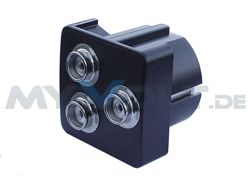 ESD-Erdungsbaustein mit 3x 10,3 mm Druckknopfanschlüssen ESD-Erdungsbaustein mit 3x 10,3 mm Druckknopfanschlüssen