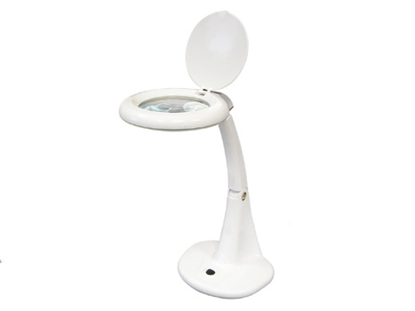 LED Tisch-Lupenleuchte 3 / 8 Dioptrien - 95mm Lupe mit 60 LEDs