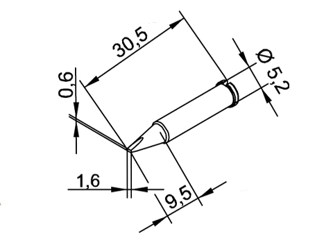 Lötspitze ERSA 102CDLF16 1,6mm meißelförmig
