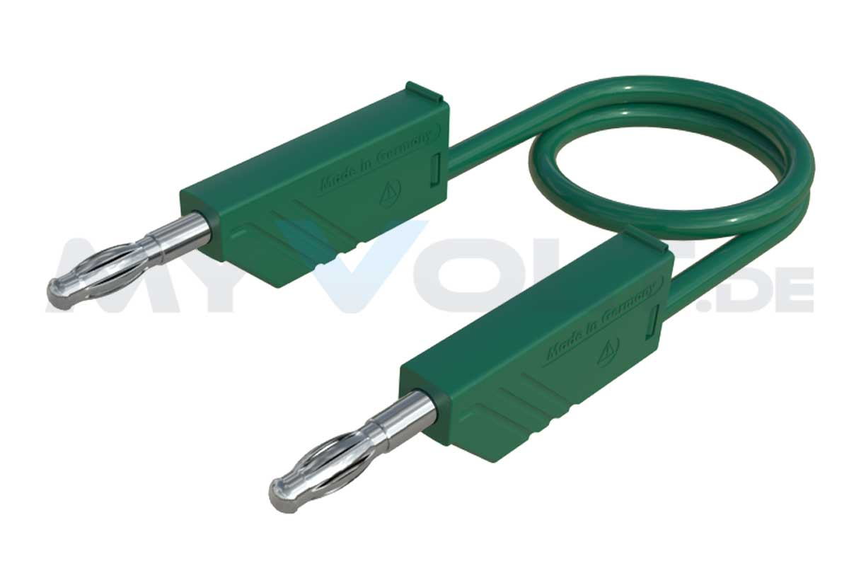 Laborleitung / Messleitung 25cm MLN-25/1 grün mit 4mm Lamellenstecker 0,25m Hirschmann  Laborleitung / Messleitung 25cm MLN-25/1 grün mit 4mm Lamellenstecker 0,25m Hirschmann