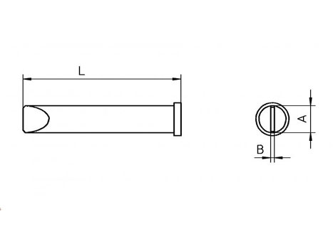 Lötspitze Weller XT-E 5,9x 1,2mm meißelförmig XTE