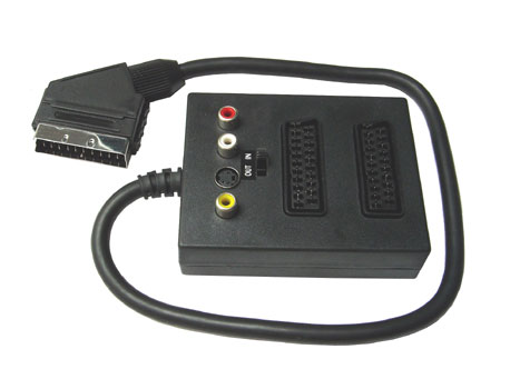 Scartverteilerbox 2-fach mit S-VHS Anschluss