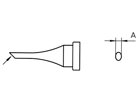 Lötspitze Weller LT-4 1,2 mm - 45° LT4 abgeschrägt (schlank)
