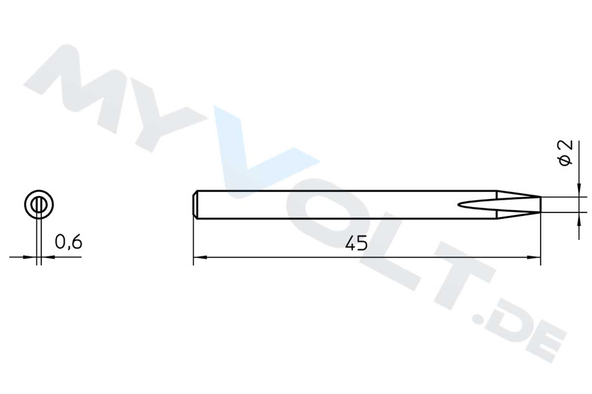 Lötspitze Weller 2,0mm meißelförmig