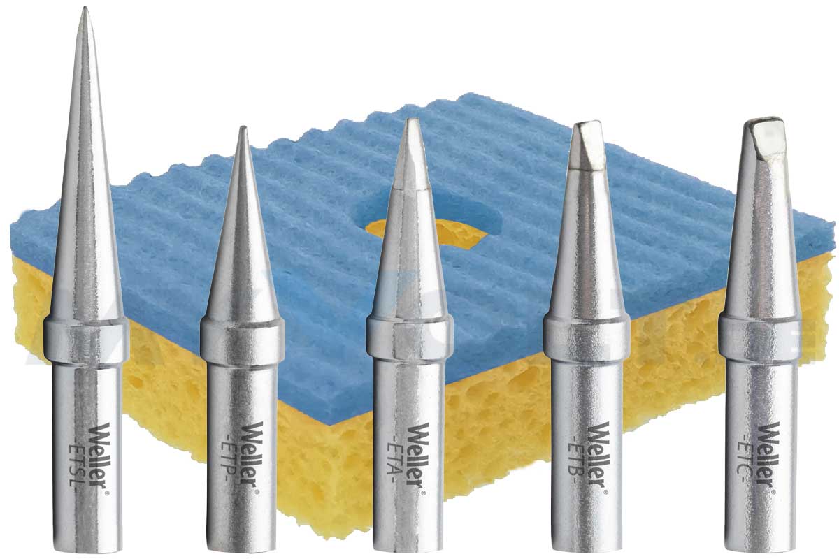 Weller ET Lötspitzen-Set 5-teilig inklusive Reinigungsschwamm für LR20 / LR21