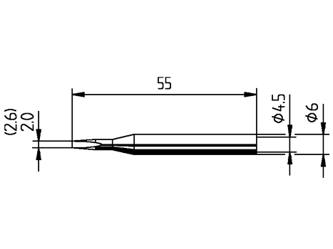 Lötspitze ERSA 0162KD 2,6mm meißelförmig