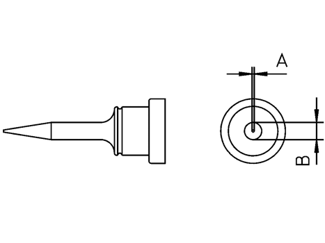 Lötspitze Weller LT-1SC 0,4 mm LT1SC meißelförmig (schlank)