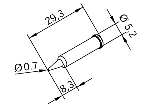 Lötspitze ERSA 102PDLF07 Ø 0,7mm bleistiftspitz