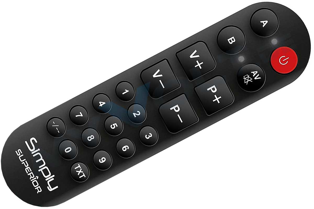 Programmierbare Fernbedienung Superior Simply mit Zahlenfeld für Senioren