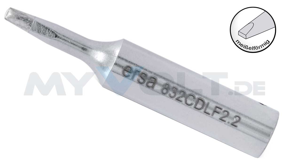 Lötspitze ERSA 0832CDLF (LF) 2,2mm meißelförmig Lötspitze ERSA 0832CDLF (LF) 2,2mm meißelförmig