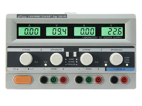 Labornetzgerät 2x 0-30V / 0-3A LCD-Anzeige Digi-302-03 Labornetzgerät 2x 0-30V / 0-3A LCD-Anzeige Digi-302-03