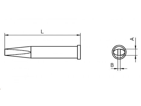 Lötspitze Weller XT-M 3,2x 1,2mm meißelförmig / lang XTM