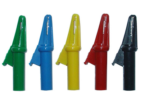 Krokodilklemme mit 4mm Buchse voll isoliert Krokodilklemme mit 4mm Buchse voll isoliert