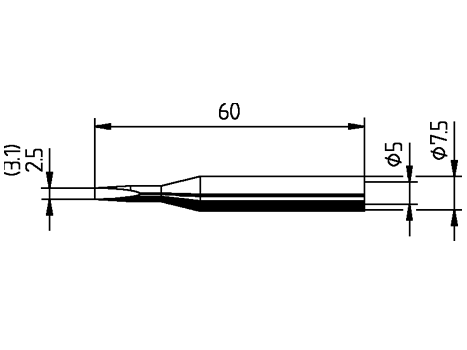 Lötspitze ERSA 0172KD 3,1mm meißelförmig