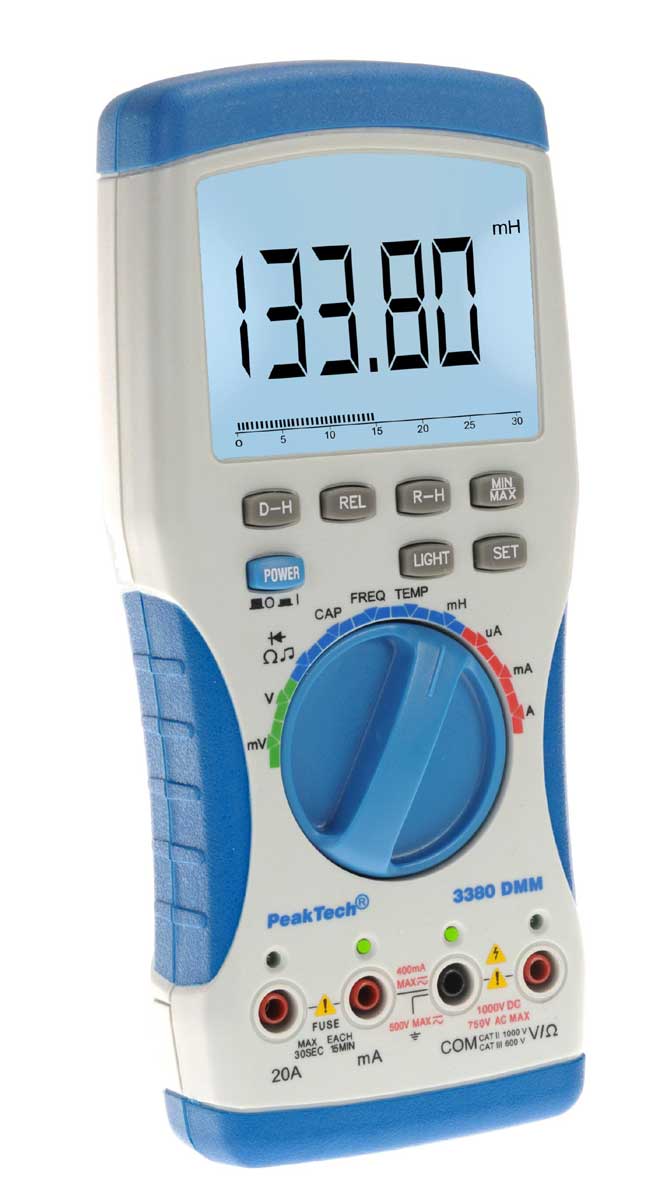 Digital-Multimeter PeakTech P-3380 mit USB-Anschluss Digital-Multimeter PeakTech P-3380 mit USB-Anschluss