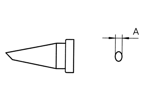 Lötspitze Weller LT-F 1,2 mm - 45° LTF abgeschrägt