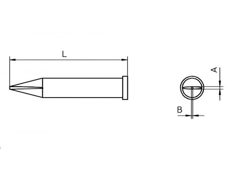 Lötspitze Weller XT-H 0,8x 0,4mm meißelförmig XTH