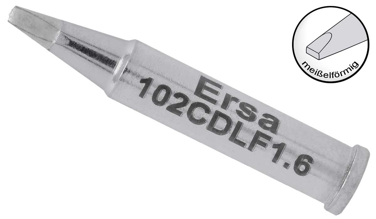 Lötspitze ERSA 102CDLF16 1,6mm meißelförmig Lötspitze ERSA 102CDLF16 1,6mm meißelförmig