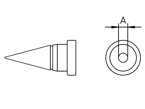 Lötspitze Weller LT-1A 0,5 mm LT1A rund